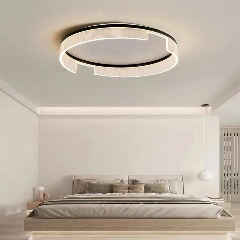 plafonnier led moderne rond en métal et acrylique pour intérieur - vue 5 sur 13