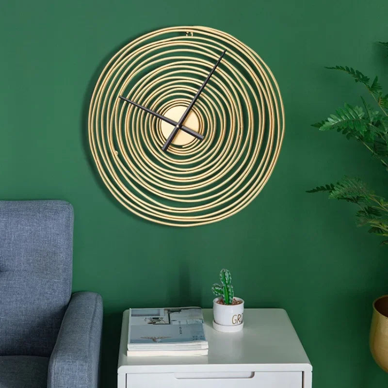 horloge murale moderne en métal super silencieuse décorative - vue 4 sur 7