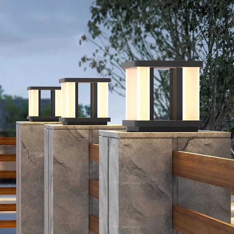 lampe de jardin solaire carrée pour extérieur décoratif - vue 4 sur 8