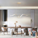 Suspension moderne LED lumière chromé design spirale