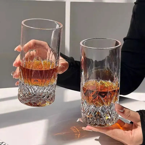 Verre cocktail hockey design original fond epais