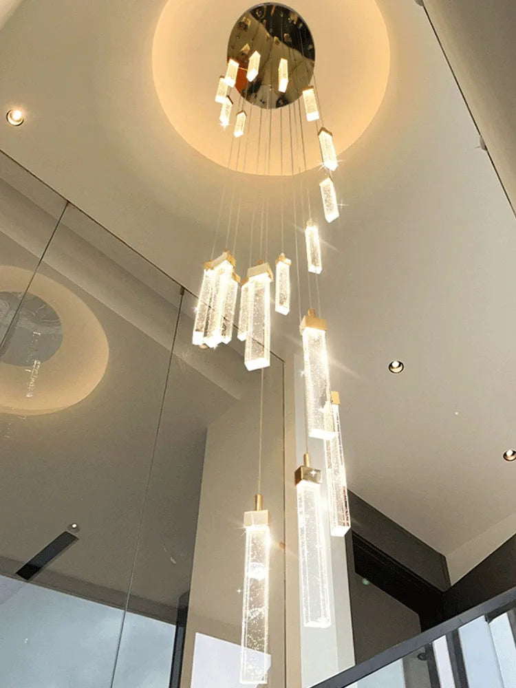 lustre en cristal à led design moderne pour intérieur élégant - vue 3 sur 17