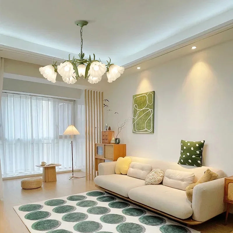 lustre à fleurs médiéval style nordique pour intérieur élégant - vue 4 sur 12