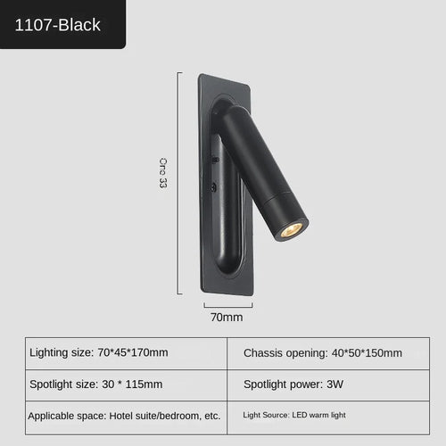 applique murale intérieure led avec chargement usb pour hôtel - vue 13 sur 12