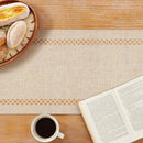 Chemin de table lin ajoure style moderne