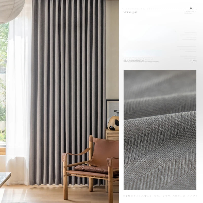 Rideau occultant moderne plissé pour salon chambre fenêtre - vue 9 sur 19