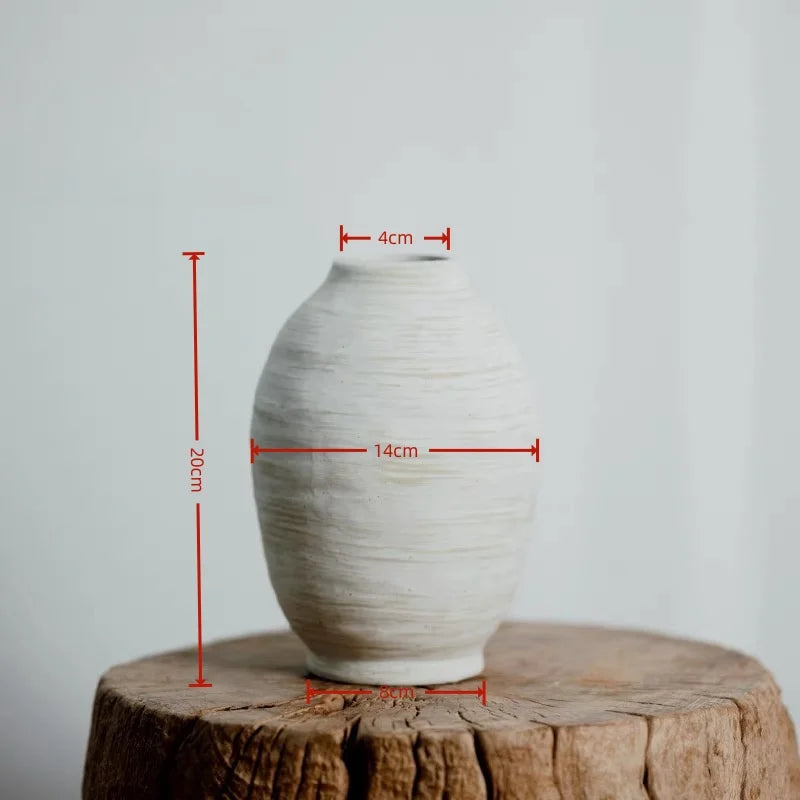 vases en céramique rétro faits main pour fleurs séchées - vue 6 sur 7