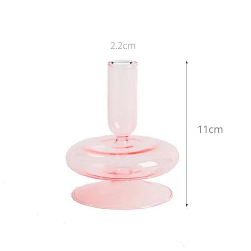 bougeoir en verre conique pour table de mariage et décoration nordique - vue 27 sur 28