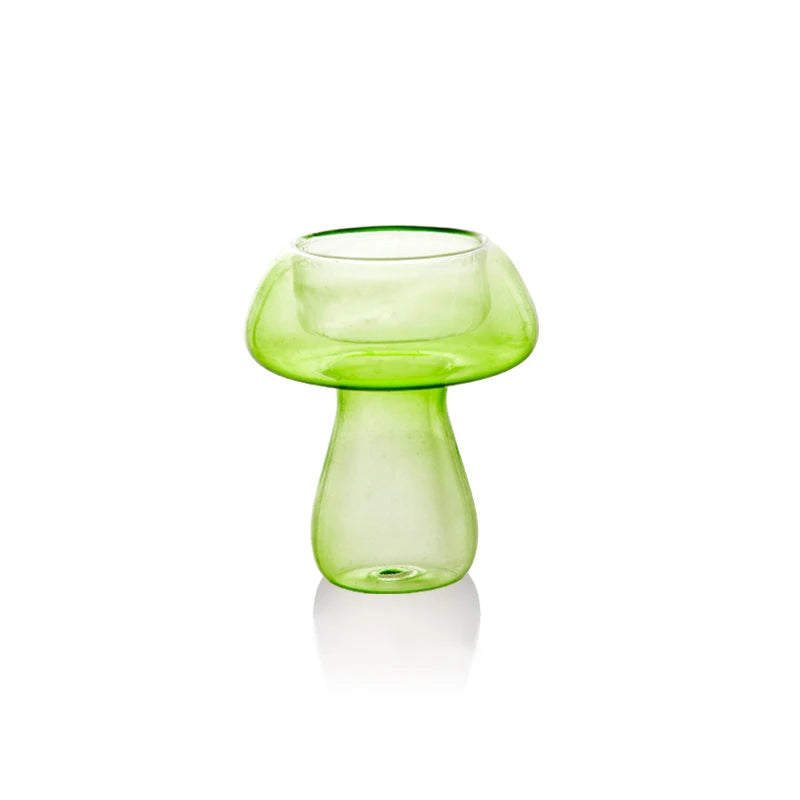 bougeoir champignon en verre nordique pour décoration et fête - vue 12 sur 12