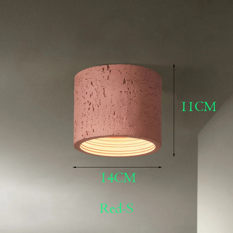 Wabi Sabi – spot lumineux Led en ciment rouge - vue 13 sur 16
