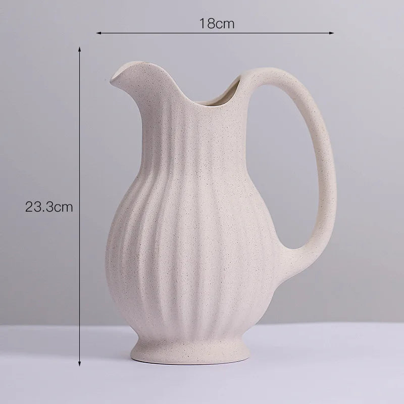 vase moderne en céramique décoration en spirale pour fleurs - vue 6 sur 6