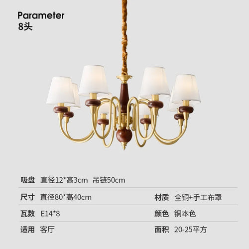lustre en cuivre pour éclairage intérieur moderne et élégant