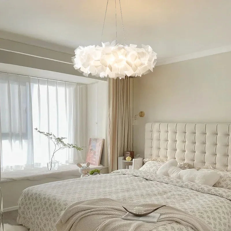 lustre moderne à LED avec protection des yeux en plumes - vue 10 sur 10