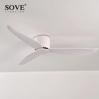SOVE ventilateur de plafond blanc plancher bas Ultra mince 17 cm DC ventilateur de plafond avec télécommande ventilateurs de plafond simples sans lumière 220 V