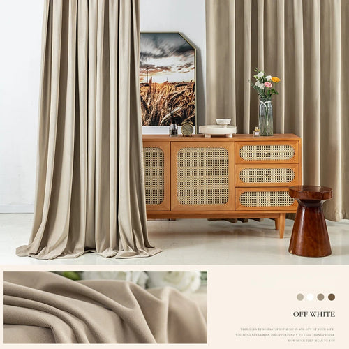 Rideau occultant style retro pour grandes fenetres salon