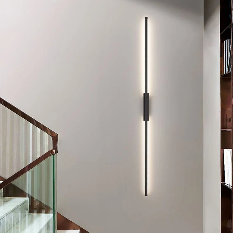 Nordique noir applique murale LED lumières applique pour chambre salon lampes d'intérieur applique murale Luminaires décor pour la maison AC110-220V