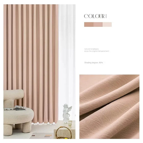 Rideau occultant style minimaliste plissé pour salon chambre - vue 15 sur 16