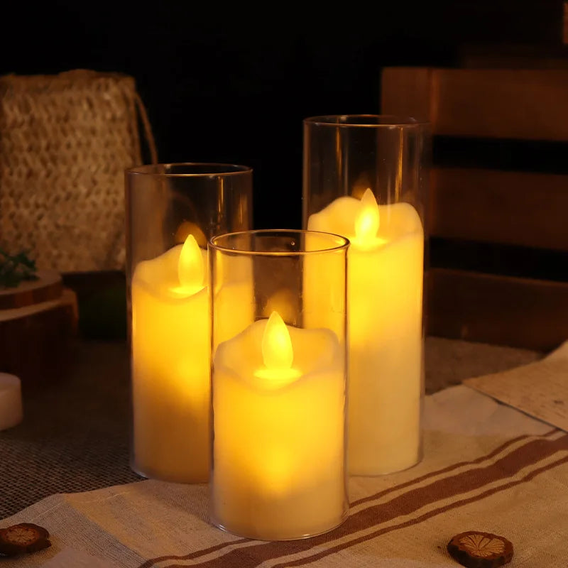 lot de 6 bougies LED sans flamme pour mariage et noël - vue 4 sur 10
