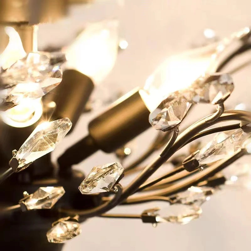 lustre en cristal rétro pour magasin créatif et original - vue 6 sur 13