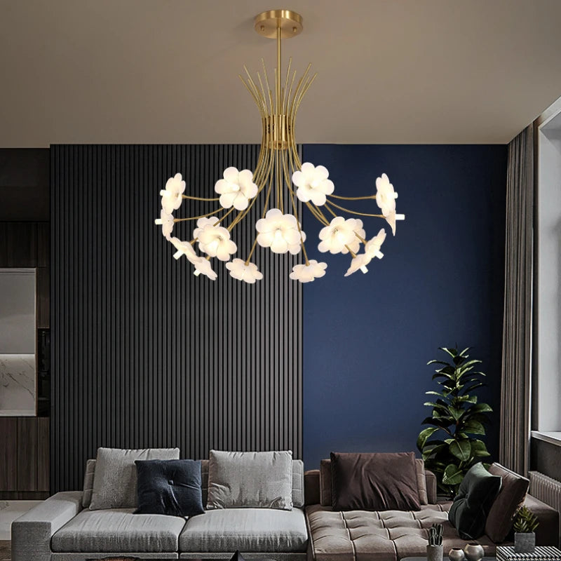 lustre moderne luxe en led pour éclairage intérieur - vue 6 sur 19