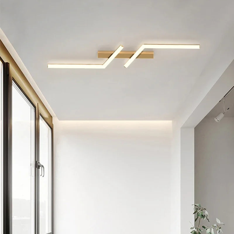 plafonnier led ligne moderne pour salon étude éclairage - vue 6 sur 12