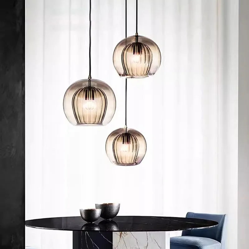 suspension en verre nordique à led pour décoration intérieure - vue 3 sur 15