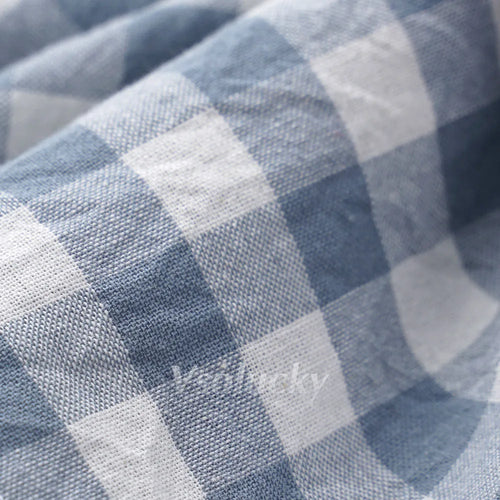Serviette de table coton vichy carreaux style champetre - vue 8 sur 7