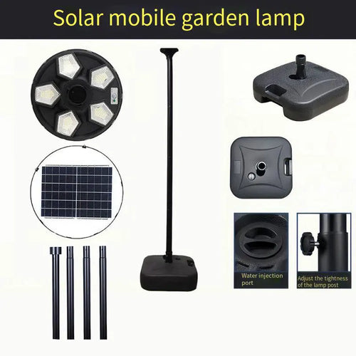lampe solaire ronde pour jardin et éclairage extérieur