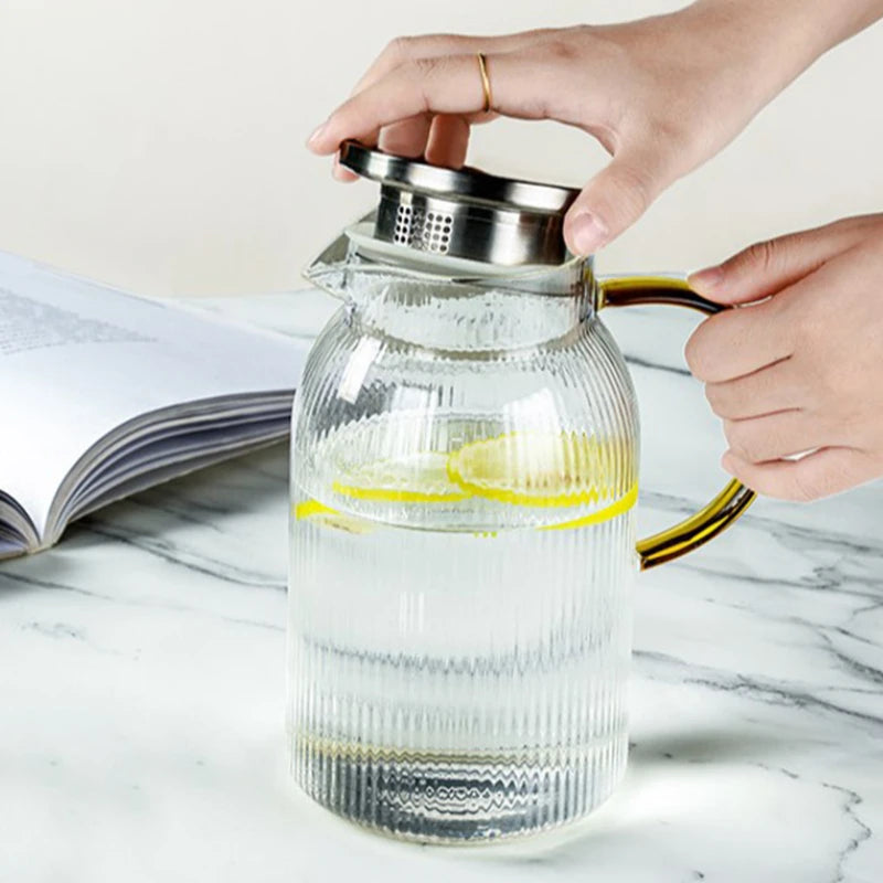 Carafe en verre eau citronnee 1400 1800 ml