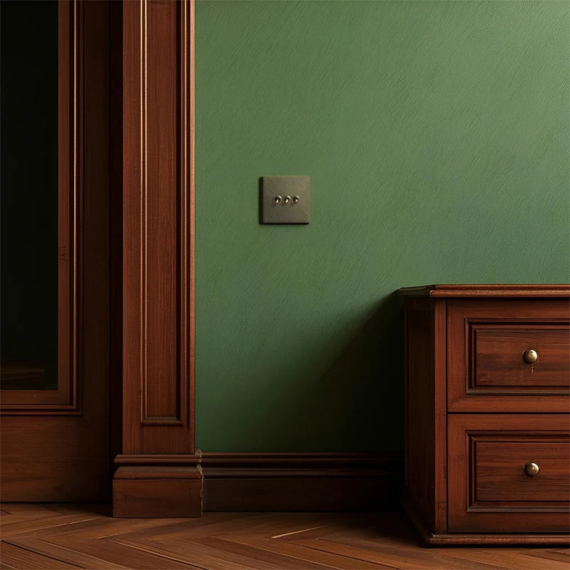 Prise électrique et double USB et USB type C en acier bronze vieilli bords arrondis