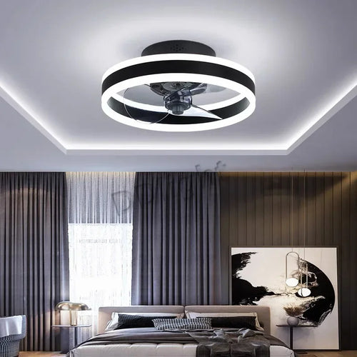 plafonnier ventilateur de plafond lumineux télécommandé dimmable décoratif - vue 5 sur 15