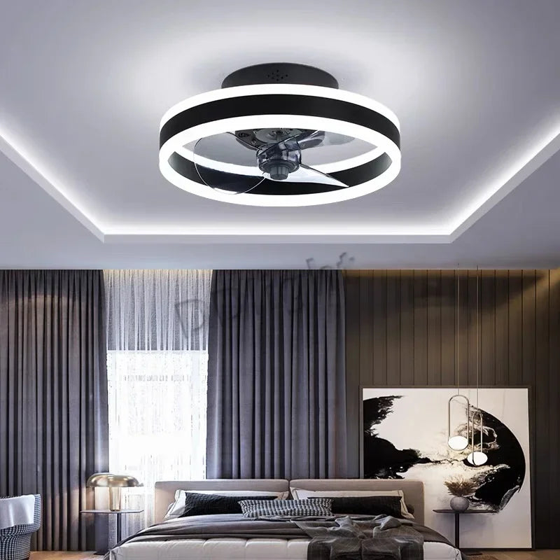 plafonnier ventilateur de plafond lumineux télécommandé dimmable décoratif - vue 5 sur 15