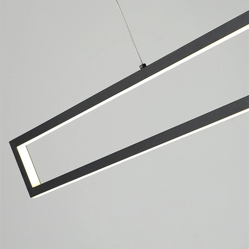 Modern LED black dimming living room light used for hanging decoration of restaurant, coffee shop, bar lighting fixtures - vue 7 sur 8