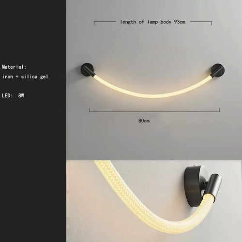 applique murale led en silicone et acier inoxydable pour intérieur - vue 9 sur 10