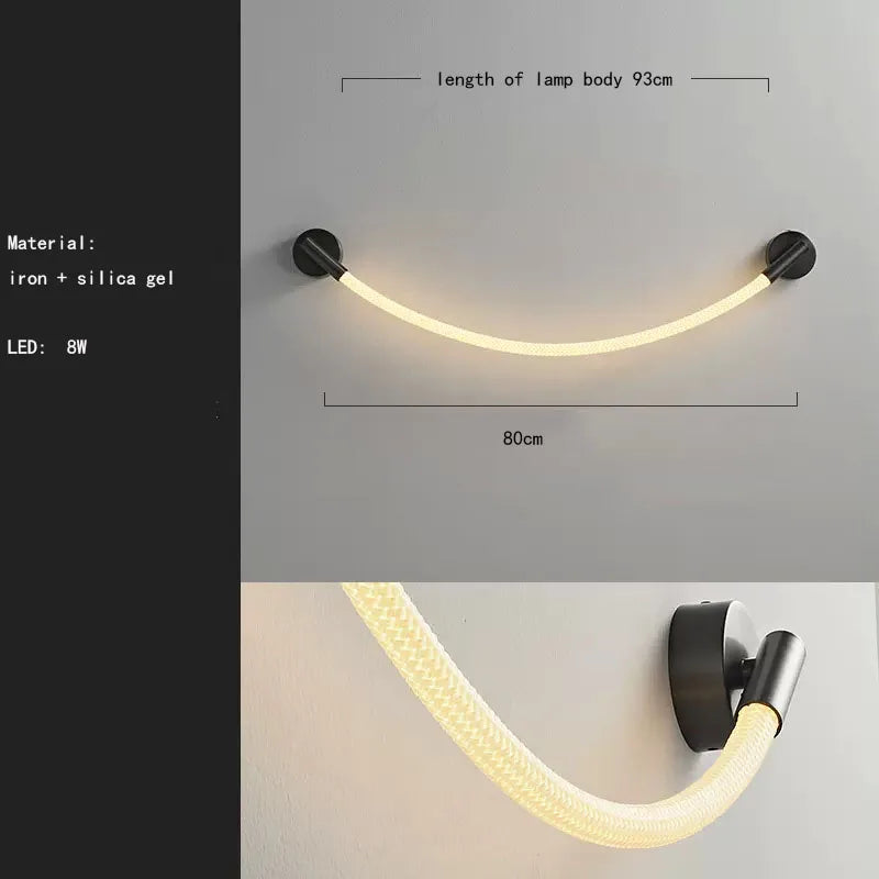 applique murale led en silicone et acier inoxydable pour intérieur - vue 8 sur 10