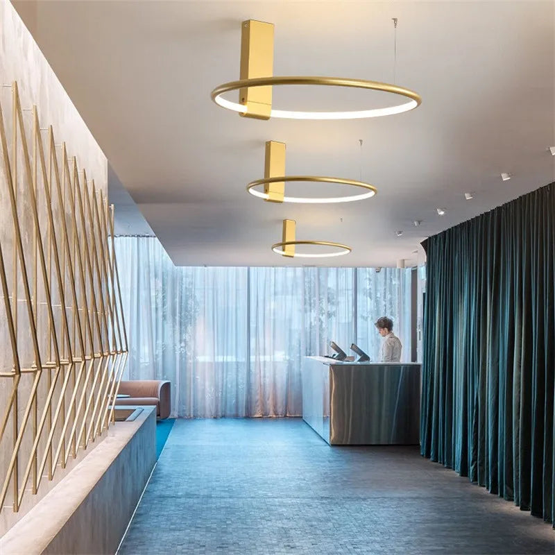 plafonnier circulaire moderne à led avec rotation créative à 360 degrés - vue 4 sur 11