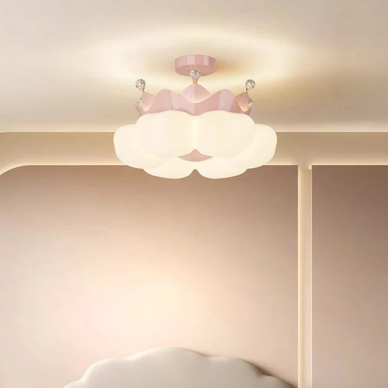 plafonnier romantique en forme de nuage pour chambre d'enfant - vue 5 sur 12