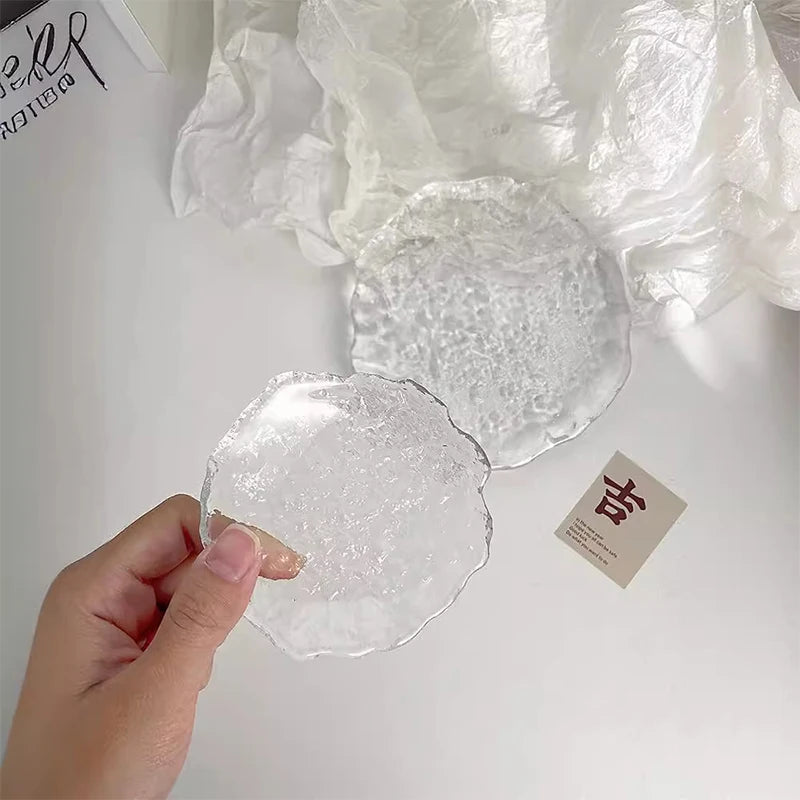 plateaux décoratifs en verre pour rangement et décoration intérieure