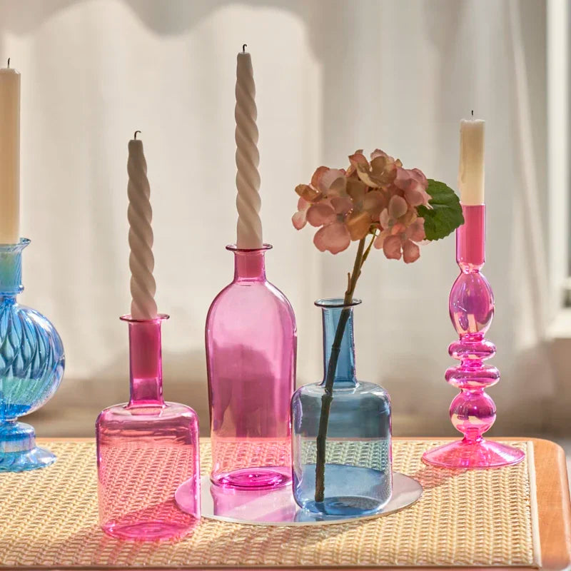 bougeoir en verre pour décoration de mariage et intérieur - vue 6 sur 15