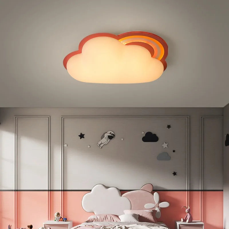plafonnier nuage pour chambre de bébé garçon fille décor éclairage - vue 3 sur 8