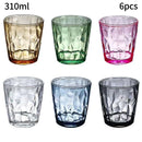 Verres incassables acrylique style texture reutilisables fete maison