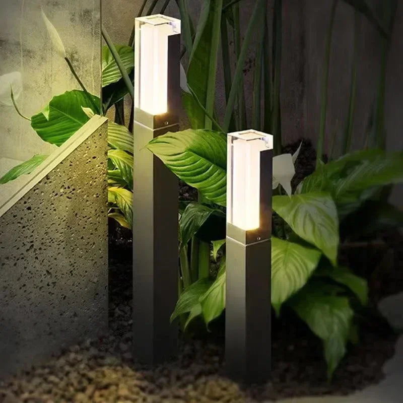 Capteur de mouvement humain LED lumière de pelouse extérieure étanche IP65 en aluminium acrylique ombre jardin Villa paysage passerelle lumière de pelouse - vue 3 sur 12