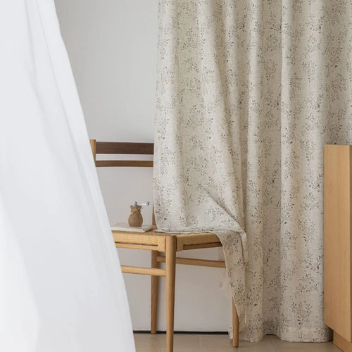 Voilage japonais motifs floraux séparateur de pièce
