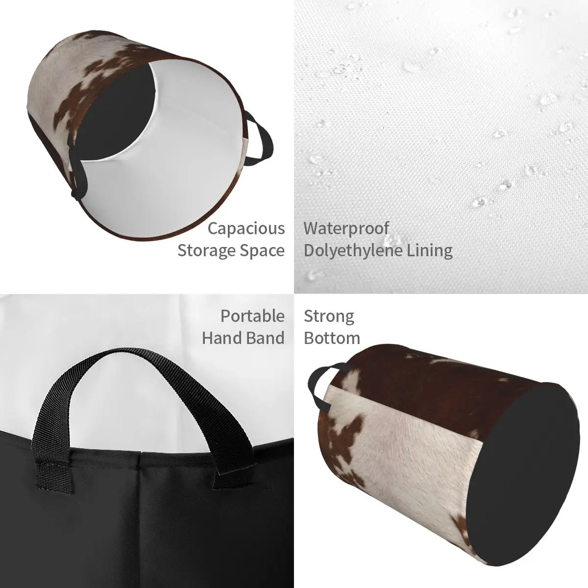 panier à linge en cuir personnalisé pour rangement et jouets - vue 10 sur 26