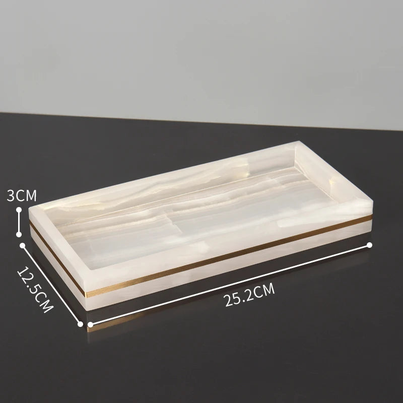 ensemble daccessoires en marbre naturel pour salle de bain - vue 14 sur 22