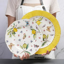 Assiette ceramique style europeen motif citron elegant table
