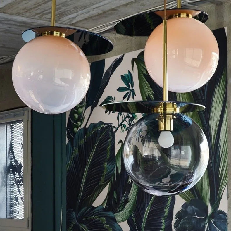 lustre à bulles de verre nordique créatif design original pour restaurants bars - vue 3 sur 10