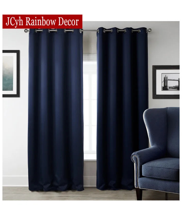 Rideau occultant moderne pour salon chambre tissu uni - vue 3 sur 11