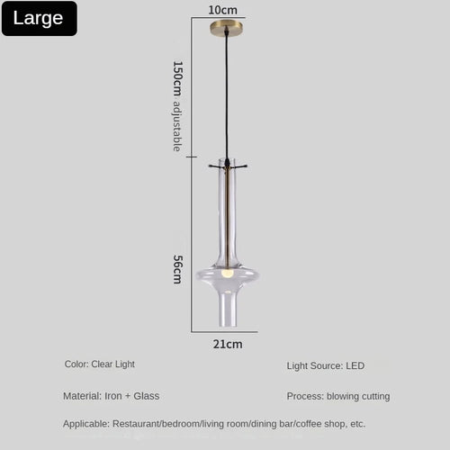 lustre en verre à joint en bambou créatif pour décoration intérieure - vue 11 sur 12