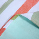 serviette de plage turque coton rayée pompons légère